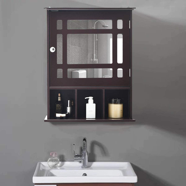 Latitude Run® 23.63" W x 25.15" H x 6.5" D Wall Mounted Bathroom